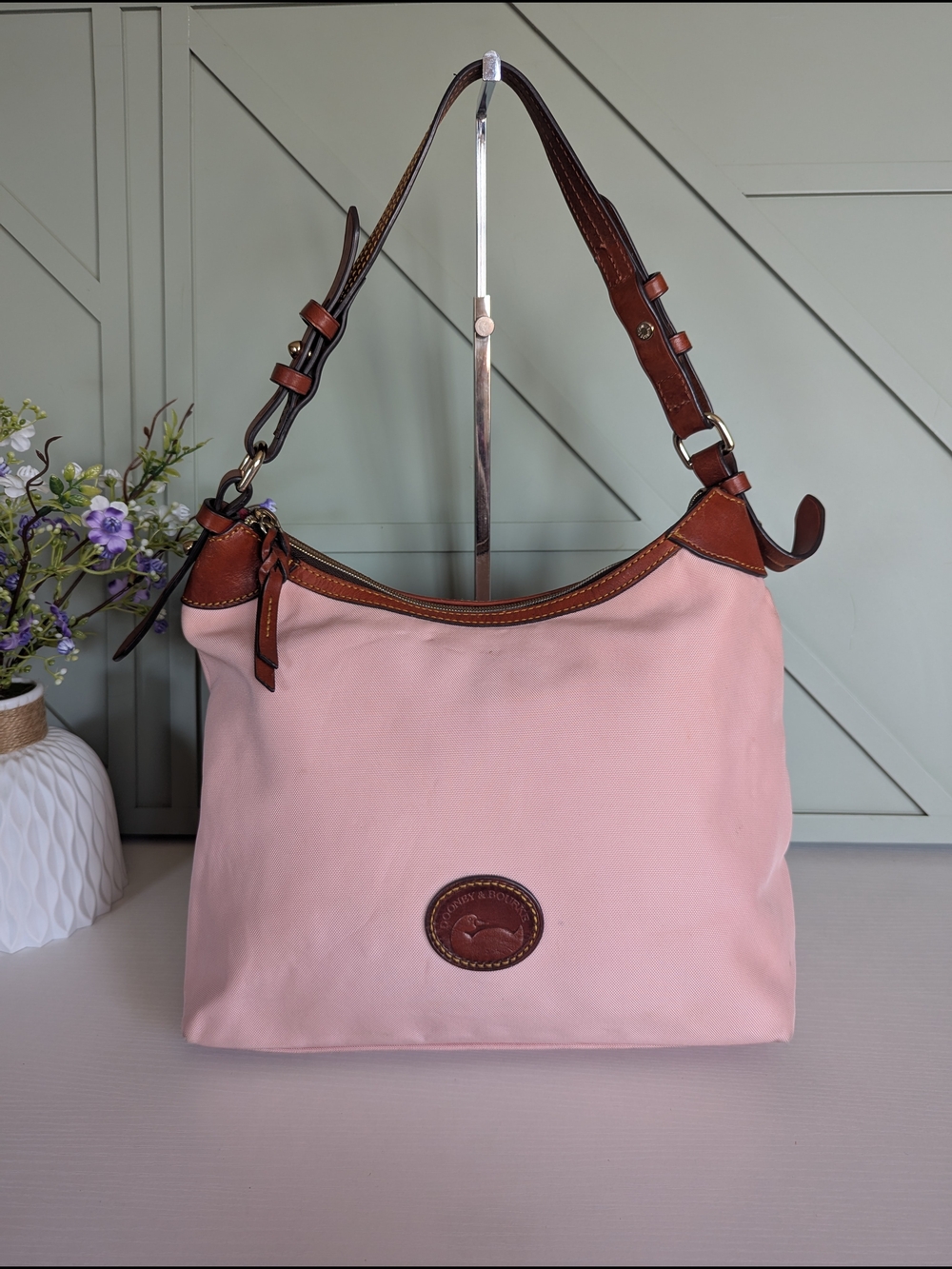Dooney & Bourke Pink Shoulder Hobo Bag